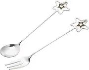 iplusmile 1 Set Elegant Fork and Spoon Set Party Tableware for Desserts Ice and Meals Ergonomic Design for Comfortable Use