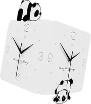 WeiLaiKeQi Corner Wall Clock Double Sided Decorative Clock for Living Room Home Office