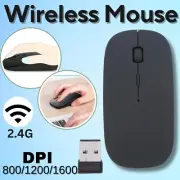 Ultra Slim Wireless Mouse with 2.4 GHz Nano USB Receiver Cordless For Laptop PC