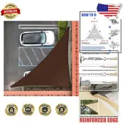 8' x 15' x 17' Brown Right Triangle Sun Shade Sail - 95% UV Blockage