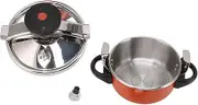 2L Stainless Steel Pressure Cooker, 2 Liter Smart Pressure Cooker Canner Efficient and Fast Cooking, Safety Electric MultiCooker for Gas Stoves Induction Cookers