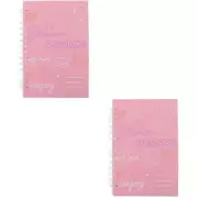 2pcs Schedules Spiral Appointment Planner Agenda Notepad Multi-function Notepad