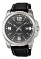 Casio Men's Analog Watch MTP-1314L-8A Black Genuine Leather Band Watch for mens
