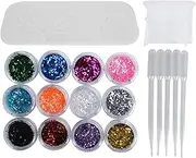 Casting Silicone for Jewelry Crafting, Elk Horn Design, with Sequins Dropper Accessories, Safe Non Material, Easy to Clean