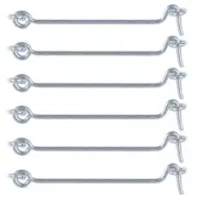 4" Cabin Hooks Eye Latch Privacy Hook w Screws for Window Slide Barn Door 6pcs