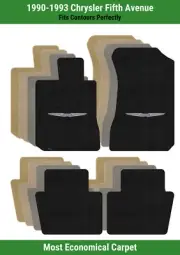 Lloyd Velourtex Front & Rear Mats for '90-93 Fifth Avenue w/Chrysler Wings