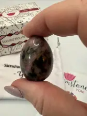 Certified Rhodonite Small Sized Crystal Yoni Egg Women Kegel Exercises