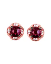 Le Vian 14K Strawberry Gold 1.38 ct. tw. Diamond & Rhodolite Earrings
