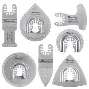 Vearter 7PCS Diamond Oscillating Saw Blades Swing Grit Grout Removal Multi Tool