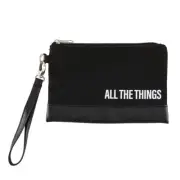 Vegan Leather Wristlet Cotton Canvas Bag Purse Strap, All Things - Pack of 4
