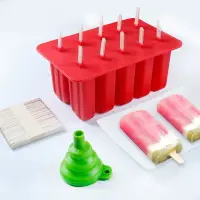 在飛比找樂天市場購物網優惠-雪糕模具 冰棒盒 冰棍模具 10連冰激凌雪糕模冰 創意冰棒磨
