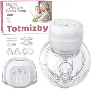 Wearable Breast Pump Hands Free Breast Pump 12 Levels 3 Modes Electric Breast Pump with 1200mAh battery,Leak-Proof Design,Low Noise,21/24/27mm Flange Inserts,All-in-One Painless Breastfeeding,2 Pack