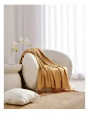 [Cadence & Co.] Huxley Herringbone Throw 130x180cm in Butterscotch