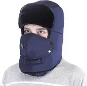 [Generic] Detachable Dust Mask Lei Feng Hat For Men And Women Polyester Windproof Versatile Face Protection Cycling Hats Pilot Hat
