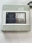 Brooks Brothers QUEEN Duvet Set Linen Cotton Blend White Garden Flowers On Sage
