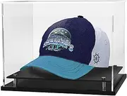 Clear hat Display case for Baseball,Acrylic Cap Holder Stand for Baseball, Football or Snapback Caps,Mini Helmet.Baseball Cap Display case with Metal feet Base