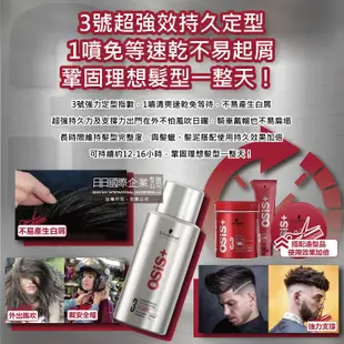 德國Schwarzkopf施華蔻-OSiS+強力定型瞬乾持久美髮造型噴霧-3號100ml/銀罐 (6.4折)