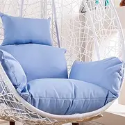 Waterproof Outdoor Hanging Egg Chair Cushion Cover Single Seat Swing Egg Chair Cushion Cover with Zipper Blue Color