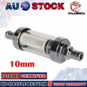 Fuel Filter Kit 10mm 4 Chrome Plated Fuel Line Clamps/Fuel Hose Mesh200 5*50Mic