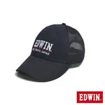EDWIN 電繡印花棒球網帽(黑色)-中性款