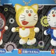 BANDAI Clear Chitty Doraemon Articulated Rattling Mascot Figure Swing - Yellow