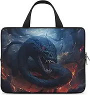 Laptop Case Sleeve Shockproof Computer Carrying Bag Black Snake in Flames Notebook Case Cover Laptop Bag Water Resistant Computer Cases Tablet Briefcase for Travel Business 12 Inch
