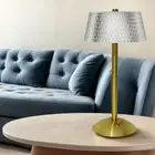 Crystal Table Lamp Portable Reading Light Simple Night Light for Restaurant Bar