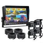 10.1" DVR Monitor 4CH Realtime Vehicle Reversing Recording Camera Kit Truck Bus