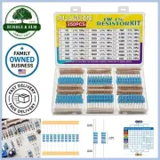 25 Values Metal Film Resistor Kit 1W 1% Assortment for Electronics Projects