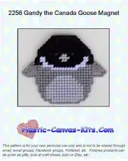 Gandy the Canada Goose Magnet - Plastic Canvas Pattern or Kit