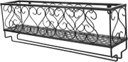 Cabilock Wine Holder Mount Wine Wall Holder Multi-functional Iron Goblet Shelf Display Rack