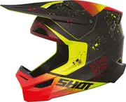 Shot Furious Matrix Motocross Helmet, black-red-yellow, Size XL for Men Black Red Yellow