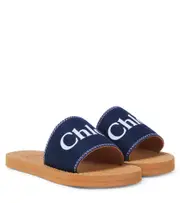 [Chloe Kids] Chloé Kids Logo printed slides UK 10 white