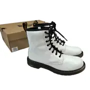 Dr. Martens Youth 1460 Y Lace White Boots Girl 7 Boys 6 Womens 9 New with Box