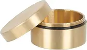 Baluue Round Copper Trinket Storage Box Multi Functional Sealed Container for Jewelry Keepsakes Medicine Elegant Brass Finish Portable Design Sturdy Construction