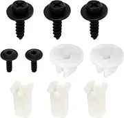 VGOL 10pcs Car Front Bumper Mudguard Fixing Clip Kit Replacement Plastic Metal Screws and Washers Compatible with Ford MK6 2002-2008 Fiesta ST150 Zetec S