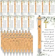 Haishell 60 Pcs Christian Bible Verse Pens and Cards Gifts Bulk Religious Pens for Men Women Inspirational Scripture Cards for Office School Church Visitors Favors