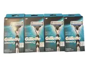 4 X Gillette Mach3 Men's Razor, Handle & 1 Blade Refill