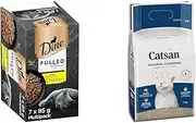 DINE Pulled Menu Chicken, Wet Cat Food 85 g (Pack of 42) and Catsan Ultra Litter 7Kg