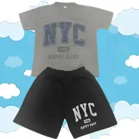 在飛比找蝦皮購物優惠-Nyc 兒童套裝快樂女嬰男孩