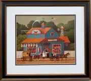 Charles Wysocki "American Meat Store" New CUSTOM FRAMED Art Americana