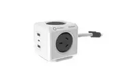 Design Nest Allocacoc Multiport Quick Charging PowerCube AU NZ Plug Socket Grey
