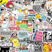 130 Pcs Funny Saying Stickers for Adults Quote Water Bottles Stickers Pack Waterproof Cool Accesory for Laptop, Bumper, Phone, Hard Hats, Wall, Window Decals