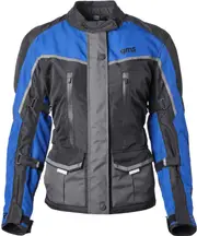 GMS-Moto Twister Neo, textile jacket waterproof women , color: Black/Grey/Blue , size: S