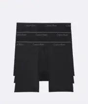 Men's Calvin Klein Micro Stretch 3-Pack Boxer Brief All Black Size Large