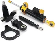 Motorcycle steering damper For CB1300 CB 1300 cb1300 2003-2011 2010 Motorcycle Steering Damper Bracket Set Stabilizer Linear Dampers Mounting Support