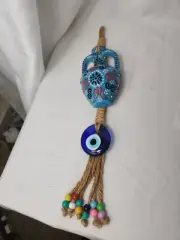 Hand Painted Spanish Ceramic With Hanging Evil Eye