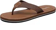 [Harssidanzar] HM001EU Men's Flip Flops, Casual, Surf Flip-Flops, Beach Flip-Flops, Bathing, Sandals, Non-Slip and Durable Summer Flip Flops, rich, 13 AU