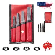 Professional 4-Piece Screw Extractor Set with Storage Pouch for Convenience