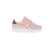 Diadora Game Step P Leopard Lace Up Youth Girls Size 2 M Sneakers Casual Shoes